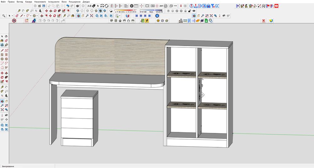 Курс з моделювання меблів в Sketchup з імпортом на Віяр