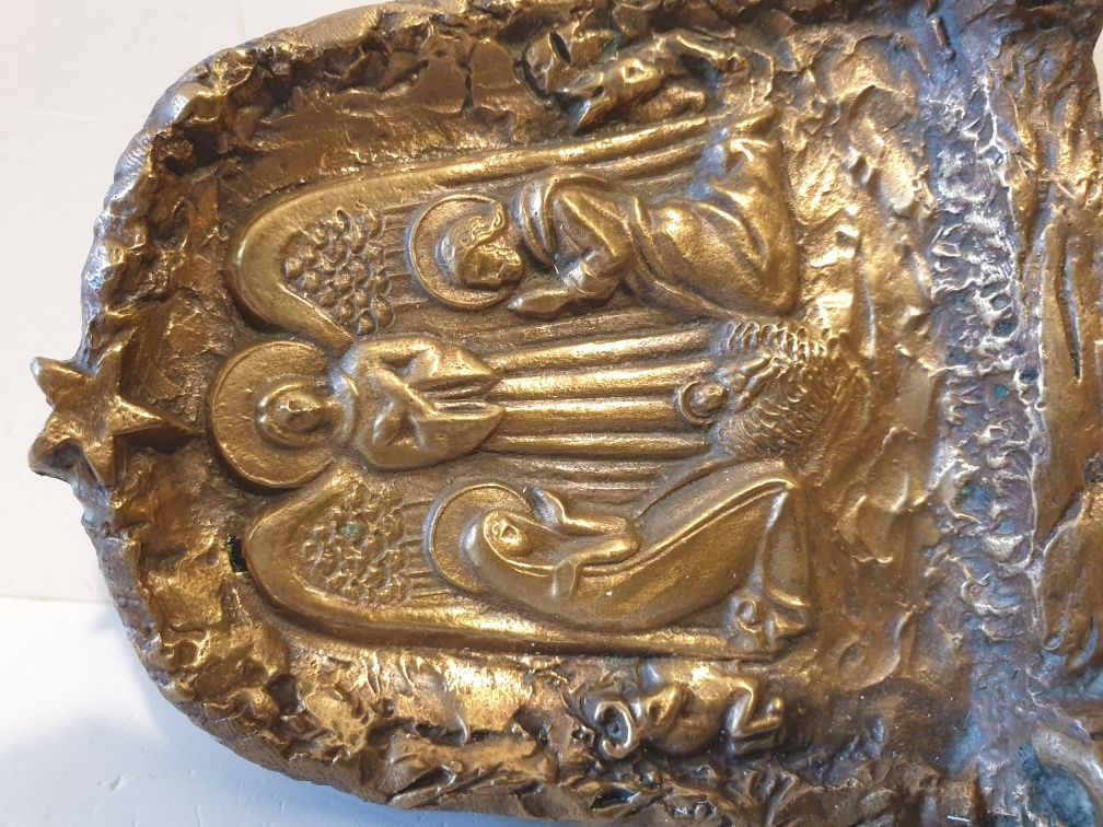 Antuga escultura em bronze - Sagrada Família -
