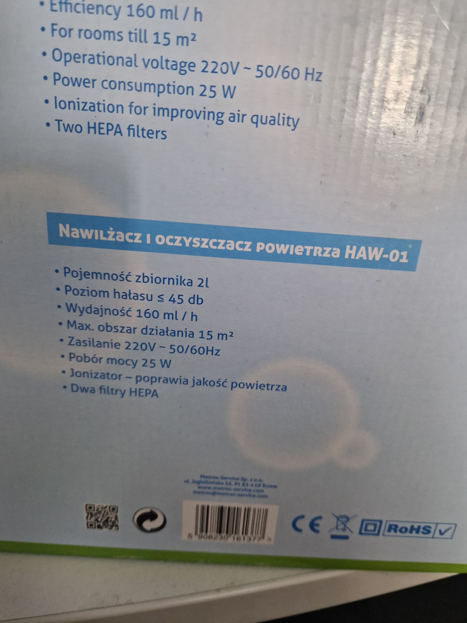 Nawilżacz i oczyszczacz powietrza