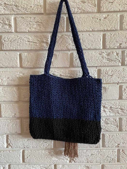 Torba siatka średnia handmade "Sówka Nocna"