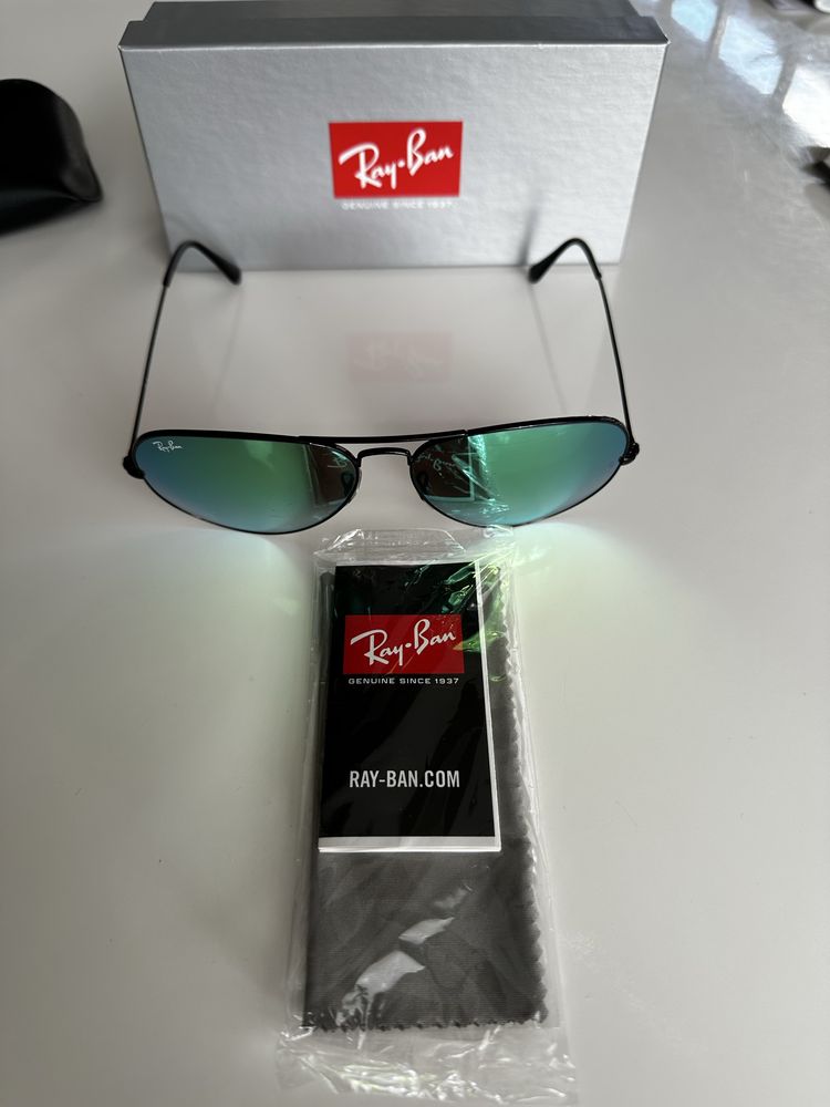 Okulary przeciwsłoneczne męskie Ray Ban Lustrzanki Jak Nowe 250zł!!