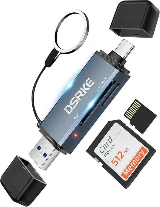 DSRKE Czytnik kart SD USB 3.0 C iPhone iPad MacBook android Win
Marka: