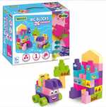 Wader 41590 Big Blocks ZESTAW 26 dużych, kolorowych klocków PINK