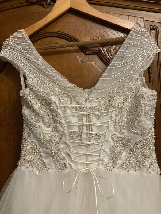 Śliczna suknia ślubna księżniczka jak nowa!!! 38/42