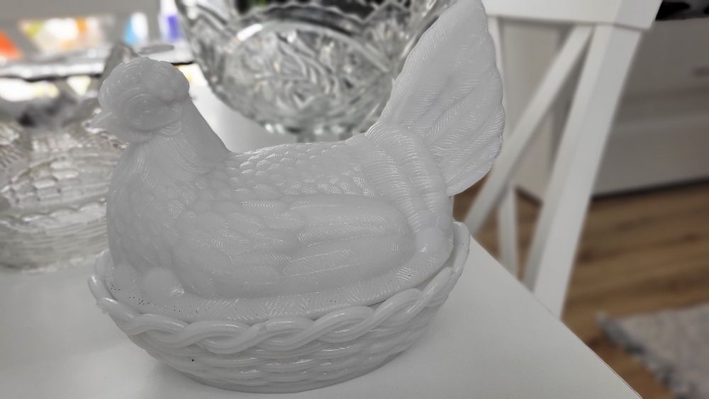 Stare szkło prl kura