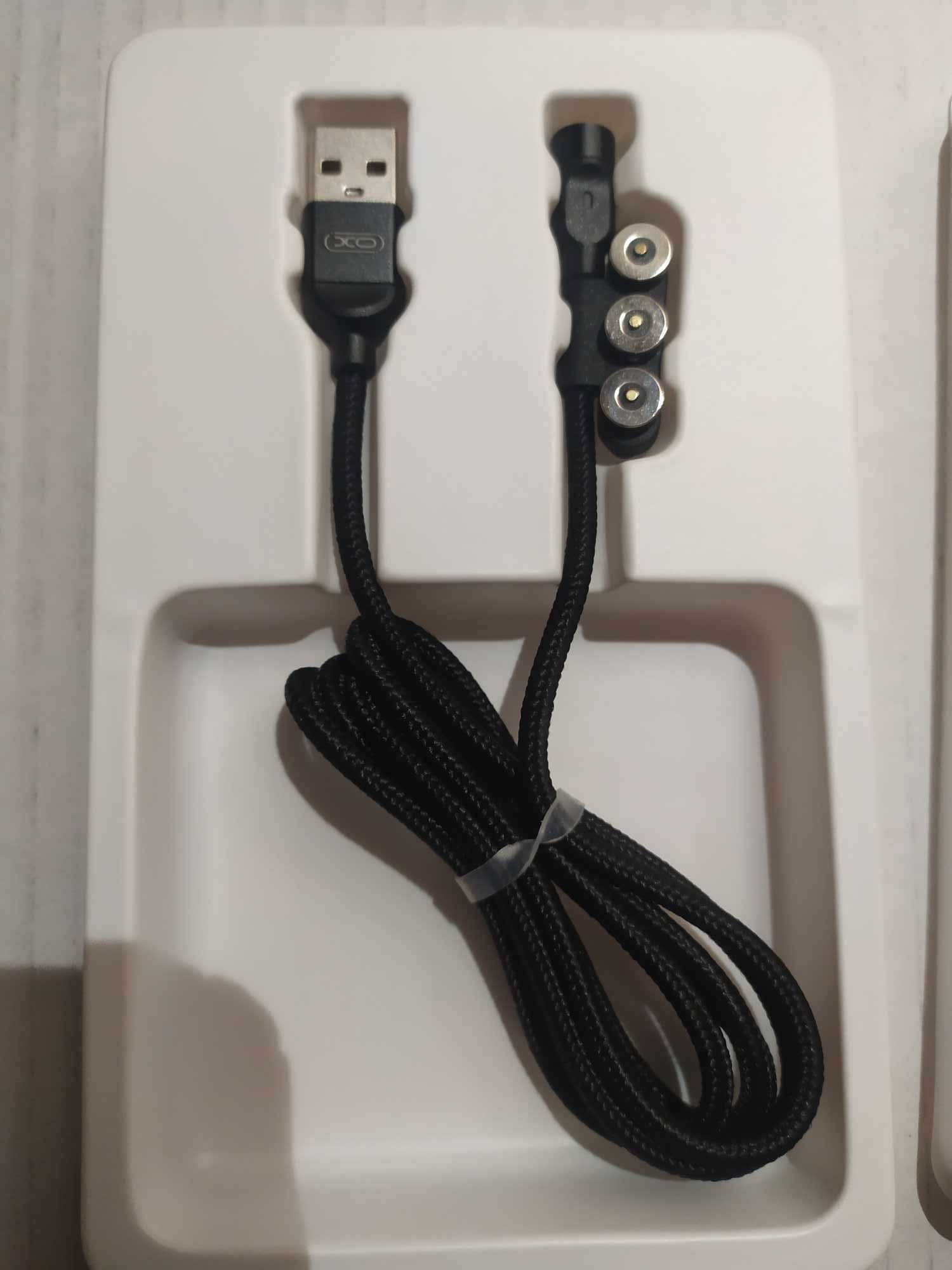 Kabel Magnetyczny 3 Końcówki 2,4A 1m