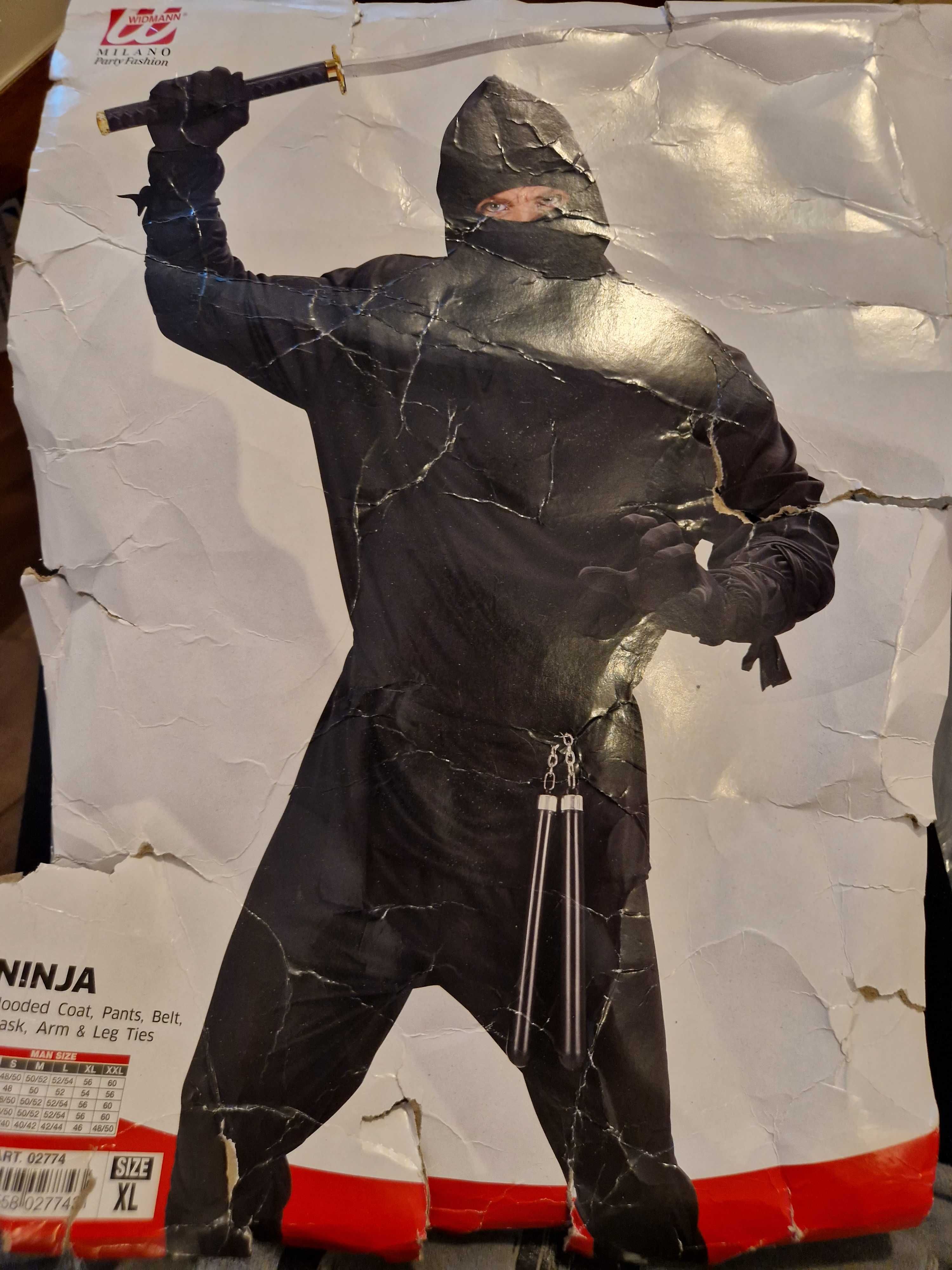 Kostium ninja, samuraja, wojownika, rozmiar XL