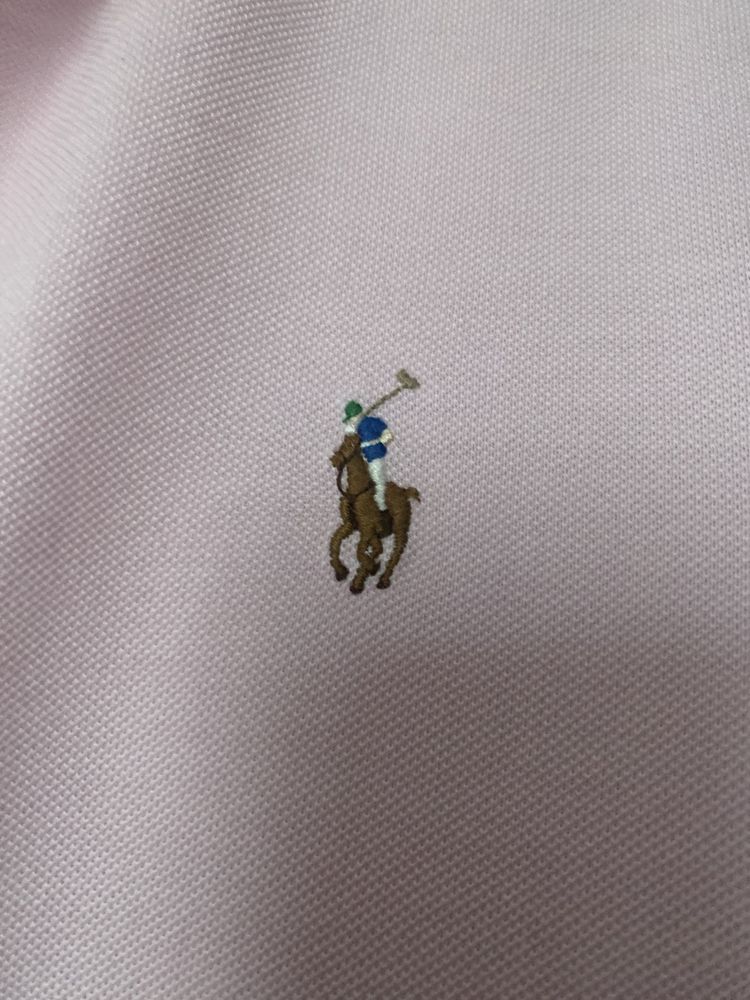 Koszula męska damska unisex Ralph Lauren knit oxford różowa s