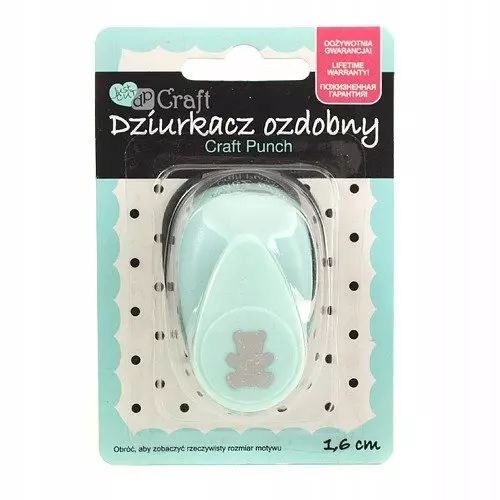 Dziurkacz ozdobny miś 1.6cm. Dalprint. Nowy Produkt