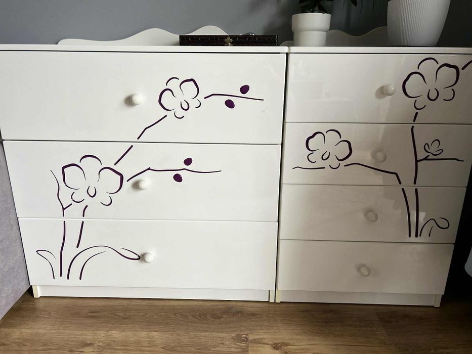 Dwie komody i regał Meblik Orchidea
