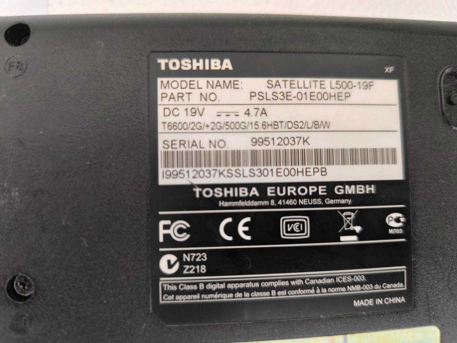 Toshiba Sattelite L500