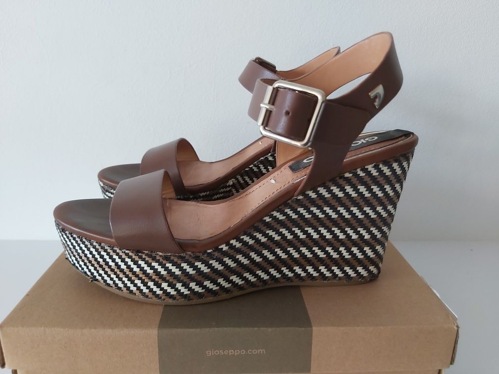 Sandały koturna GIOSEPPO espadryle 38