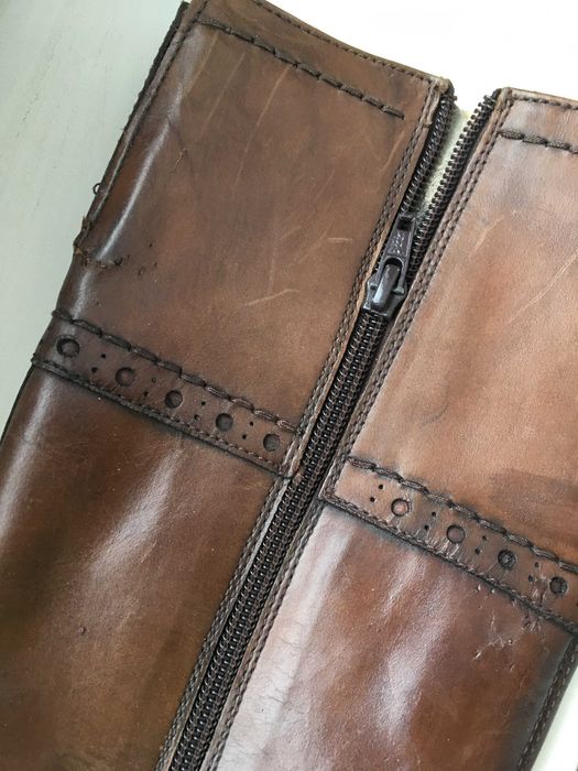 Італійські шкіряни чоботи оксфорди  коричневі VERO CUOIO