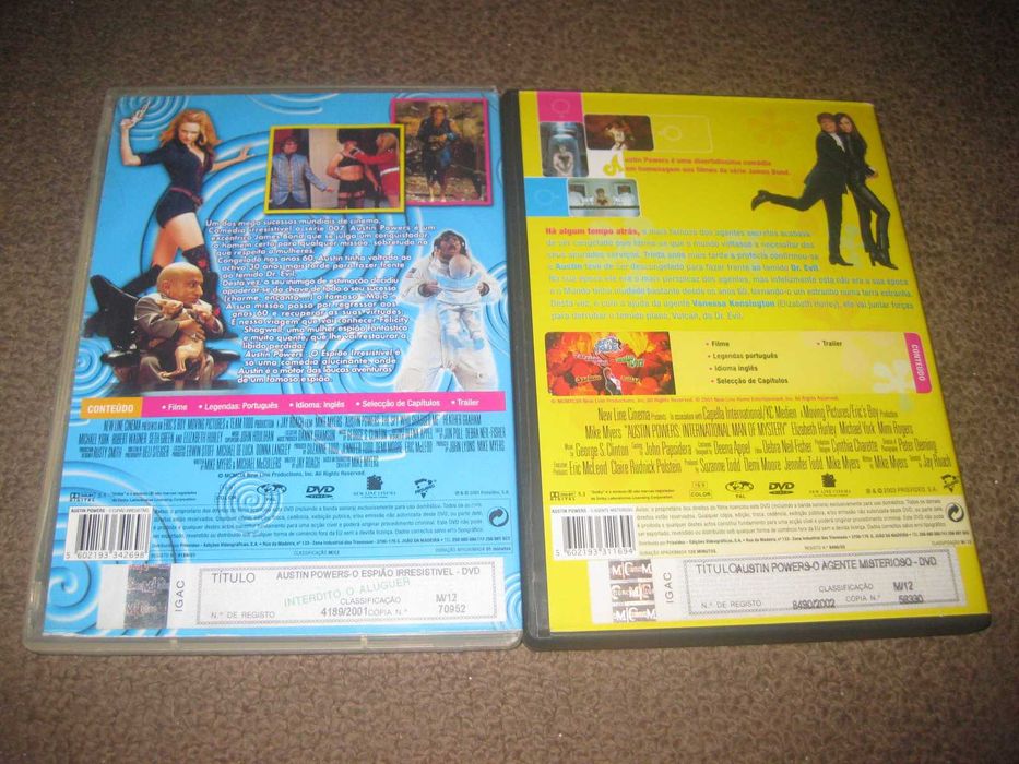 2 Filmes em DVD da Saga "Austin Powers"