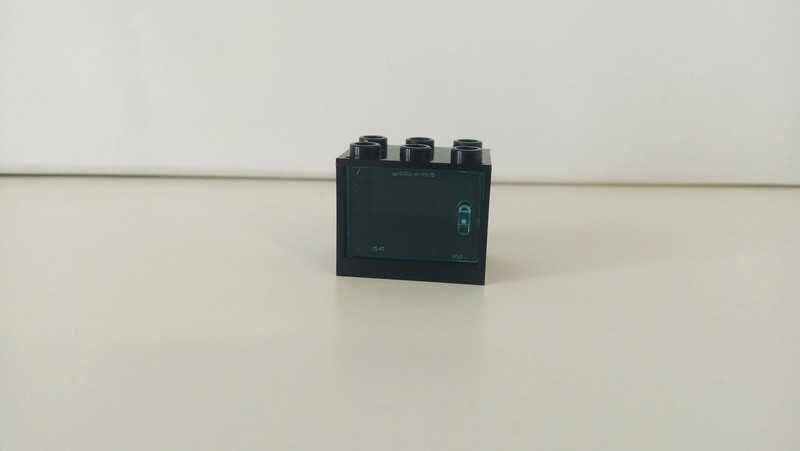 Lego 4532b kontener, czarna szafka 2x3x2 z drzwiczkami