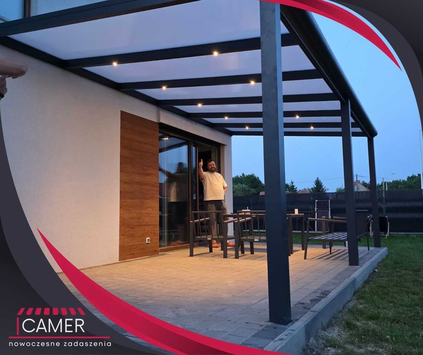 Zadaszenie tarasu 7x3 m | Aluminium + Poliwęglan 16 mm | BRAK ZALICZKI