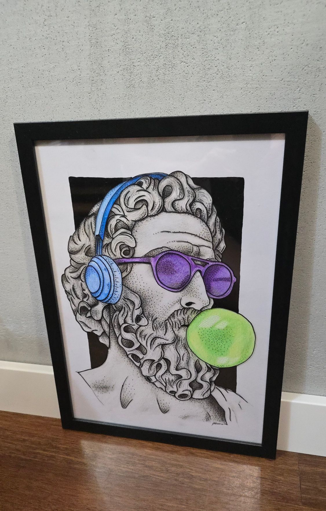 Zeus obraz plakat plexi 3d A3 Handmade streetart