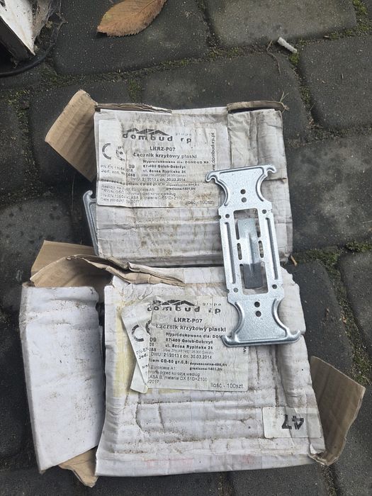 2 kartony łącznika krzyżowego płaskiego