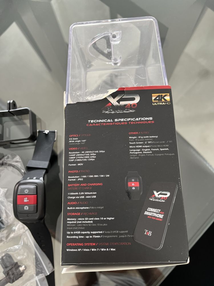 Câmara de filmar Wifi 4k XP40 Ultra HD