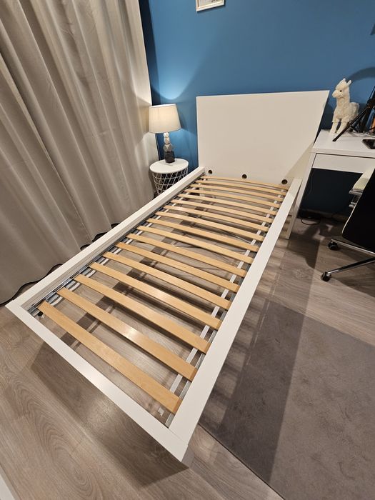 Łóżko MALM 90x200 Ikea + stelaż drewniany
