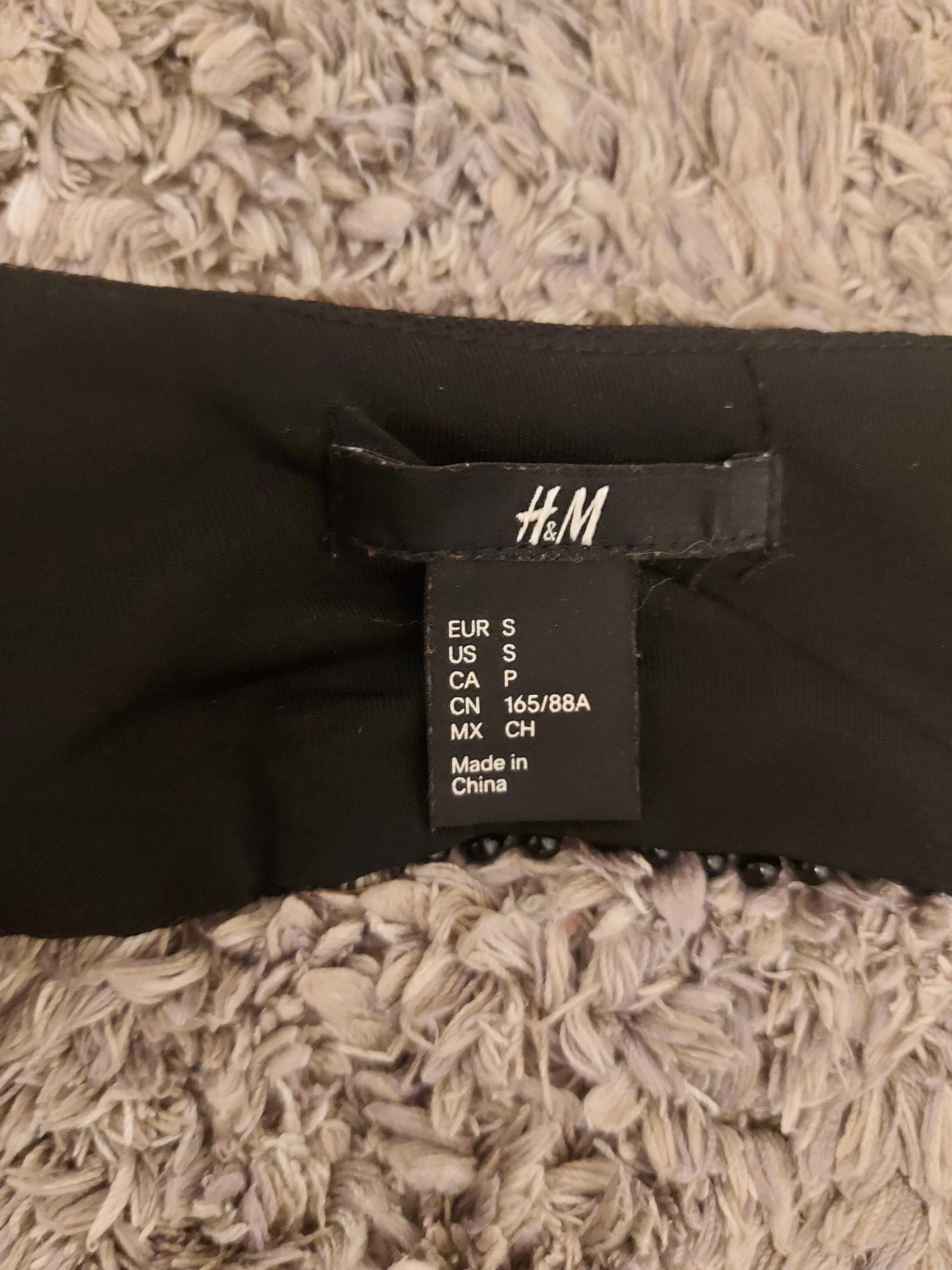 Czarna mini sukienka H&M rozm. S