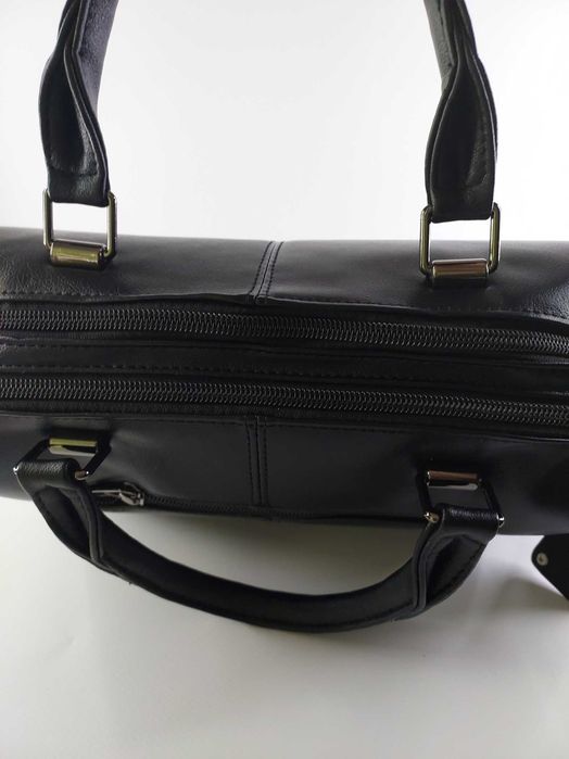 Сумка жіноча саквояж на два відділення мала чорна Karlos Marconi