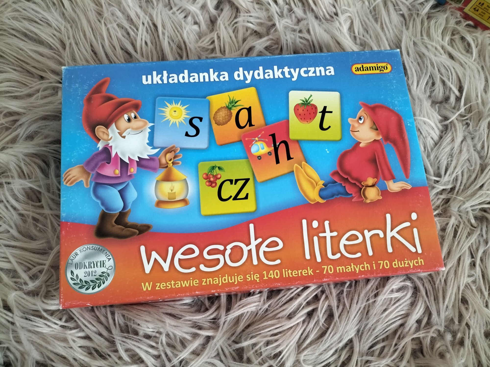 Gra wesołe literki, układanka dydaktyczna