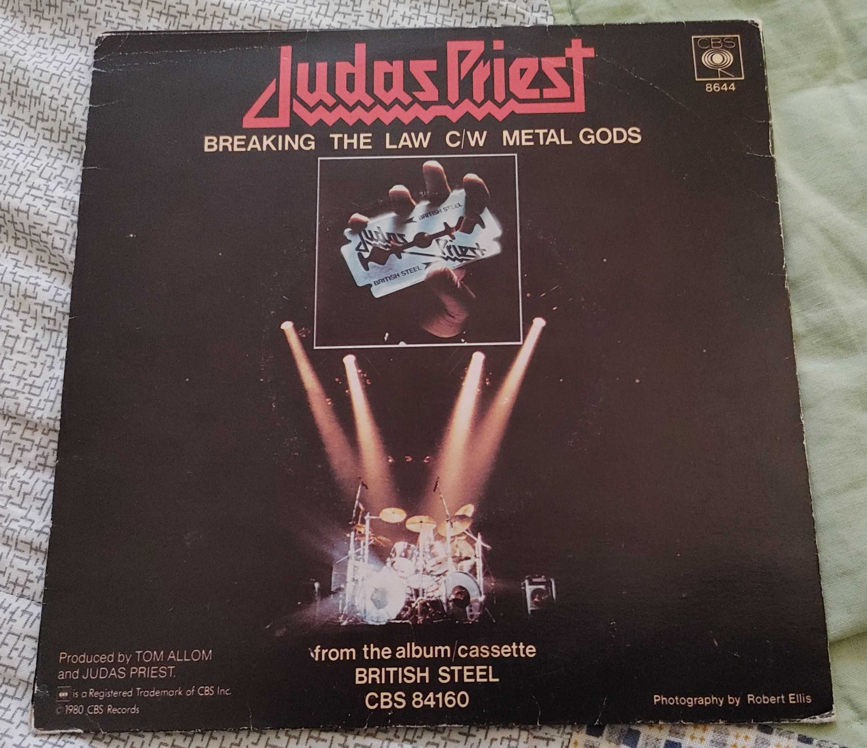 Judas Priest ‎– Breaking The Law Vinyl, 7", 45 RPM,