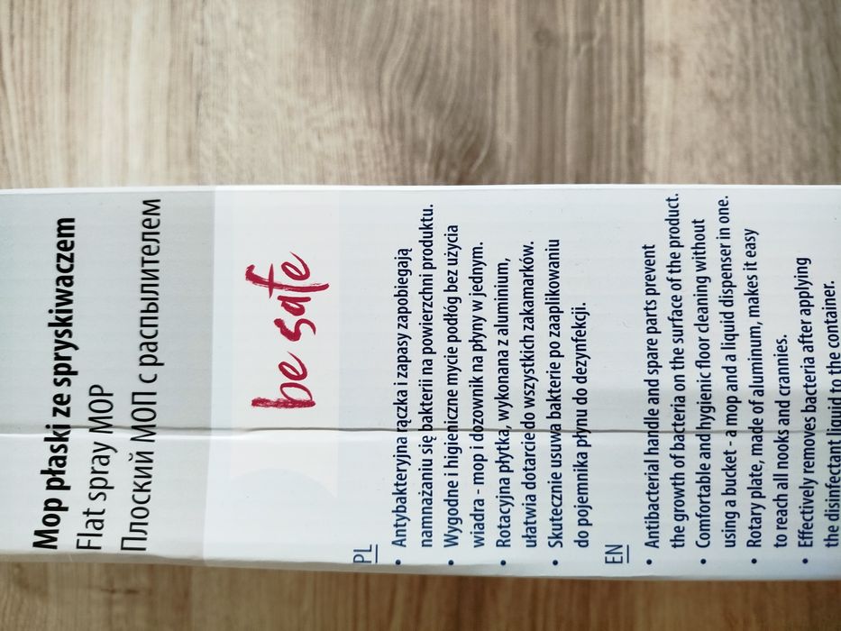 YORK Mop płaski ze spryskiwaczem BACTERIA STOP