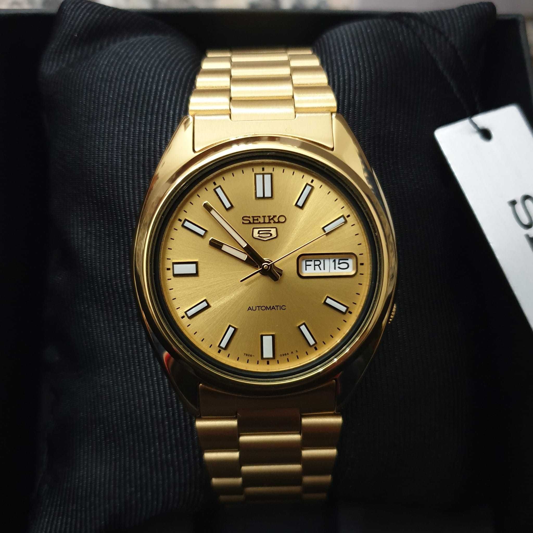 *NOVO* Seiko 5 Sports Automático SNXS80K1 Gold (37mm)