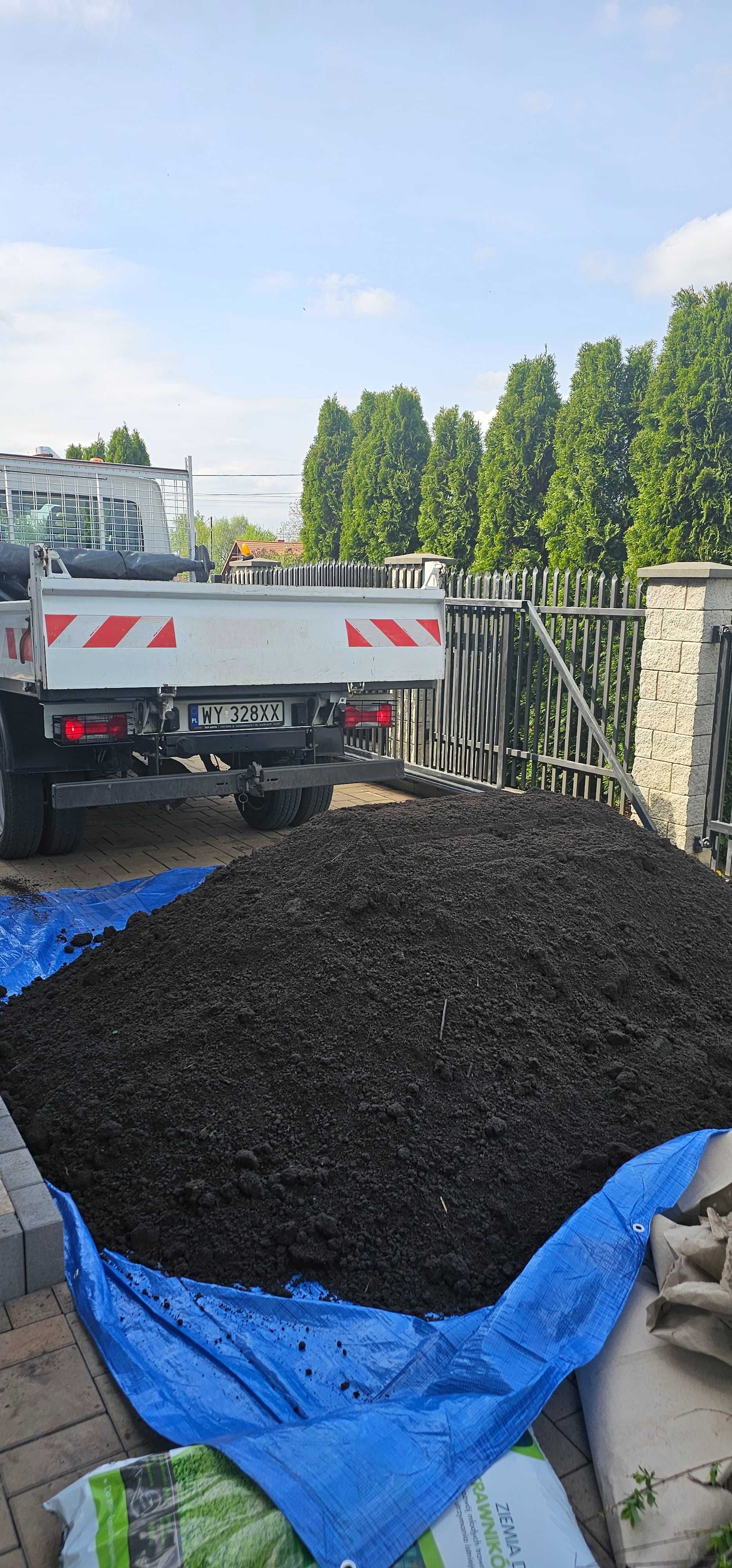 Ziemia Ogrodowa Siana Czarnoziem  Trawniki Piasek Minikoparka Drogi