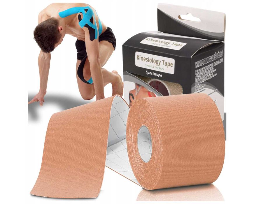 Taśma Kinezjologiczna Tape Kinesiotaping do Kolana Twarzy Plaster 5m