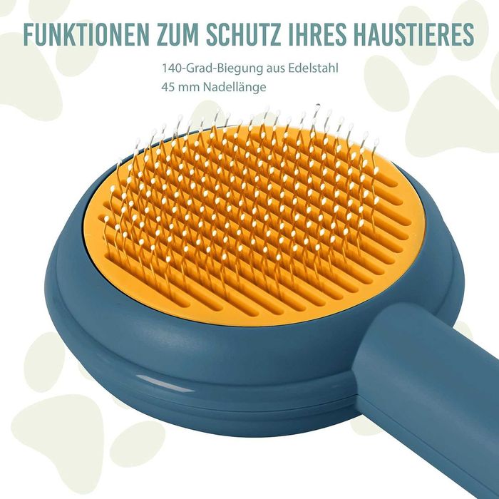 Szczotka dla psów i kotów z krótką sierścią samooczyszczająca