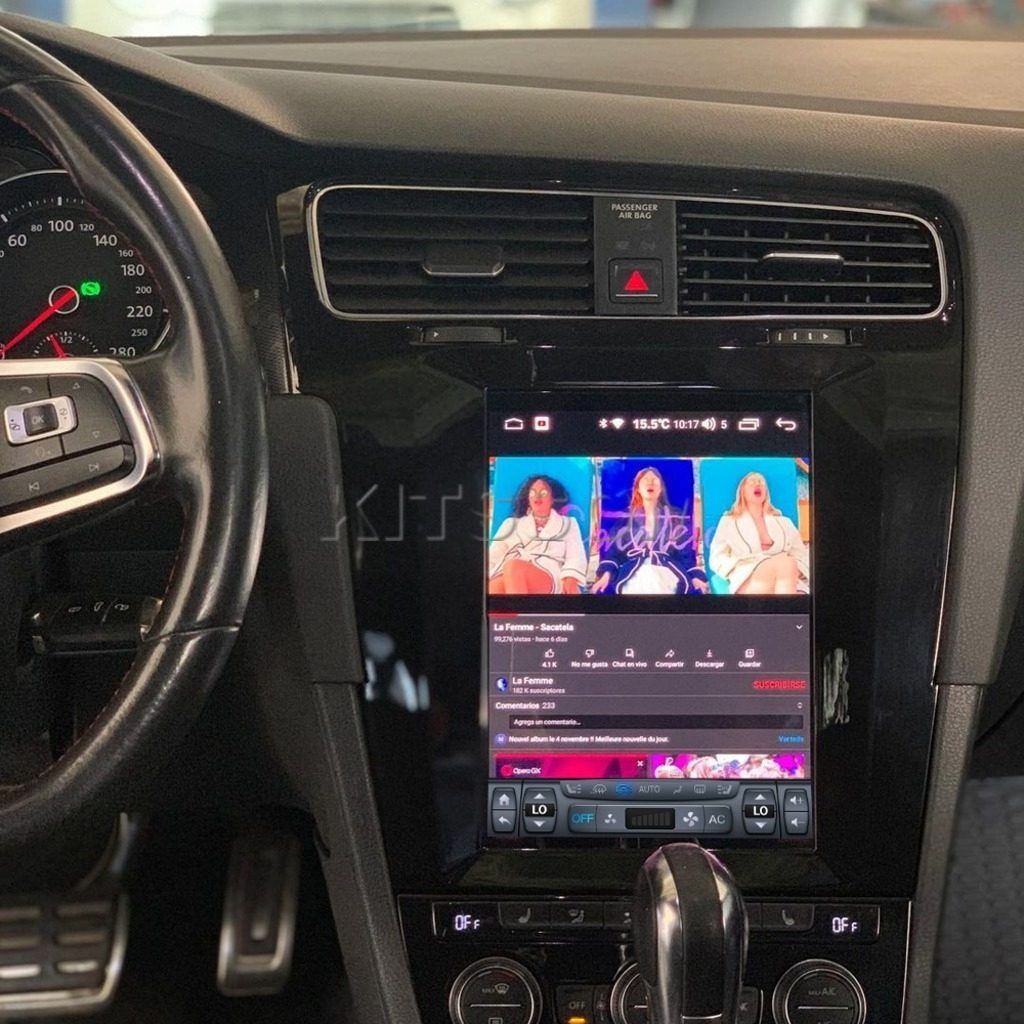 Rádio VW Golf VII Android 13 "Tipo Tesla" (Novo)