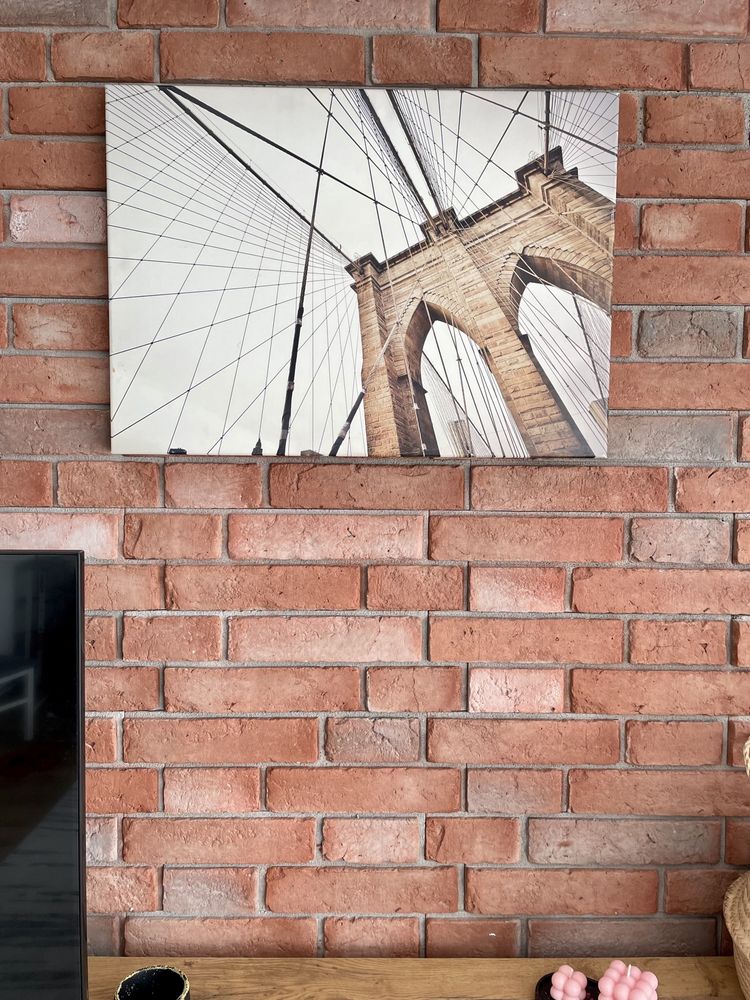 Plakat Most Brooklyn Bridge Obraz foto dekoracja na ścianę 70x50 cm