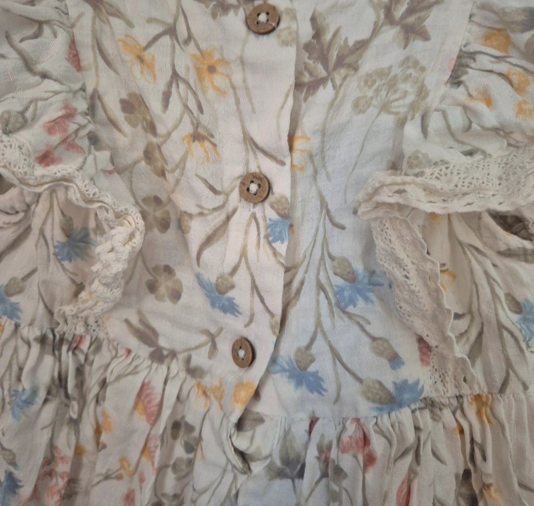 Przepiękna muślinowa limitka Newbie rozmiar 74 Limited Edition