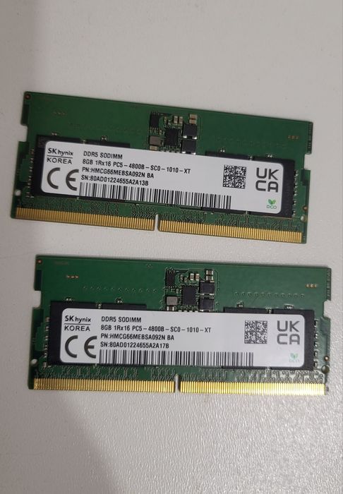Оперативна пам'ять DDR5 SODIMM 8GB SK Hynix (2 шт.)