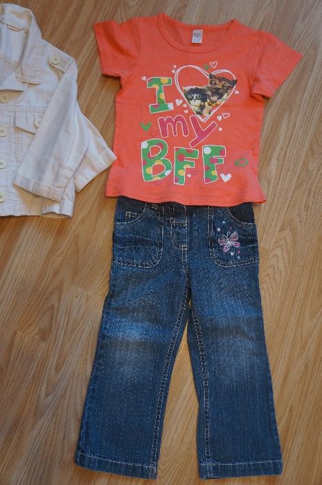 джинси футболка куртка дівчинці 2-3 роки