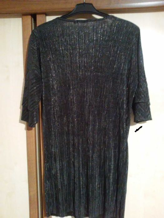 sukienka tunika BooHoo r.12 mieniąca się roz.36 do 44 WYMIARY!