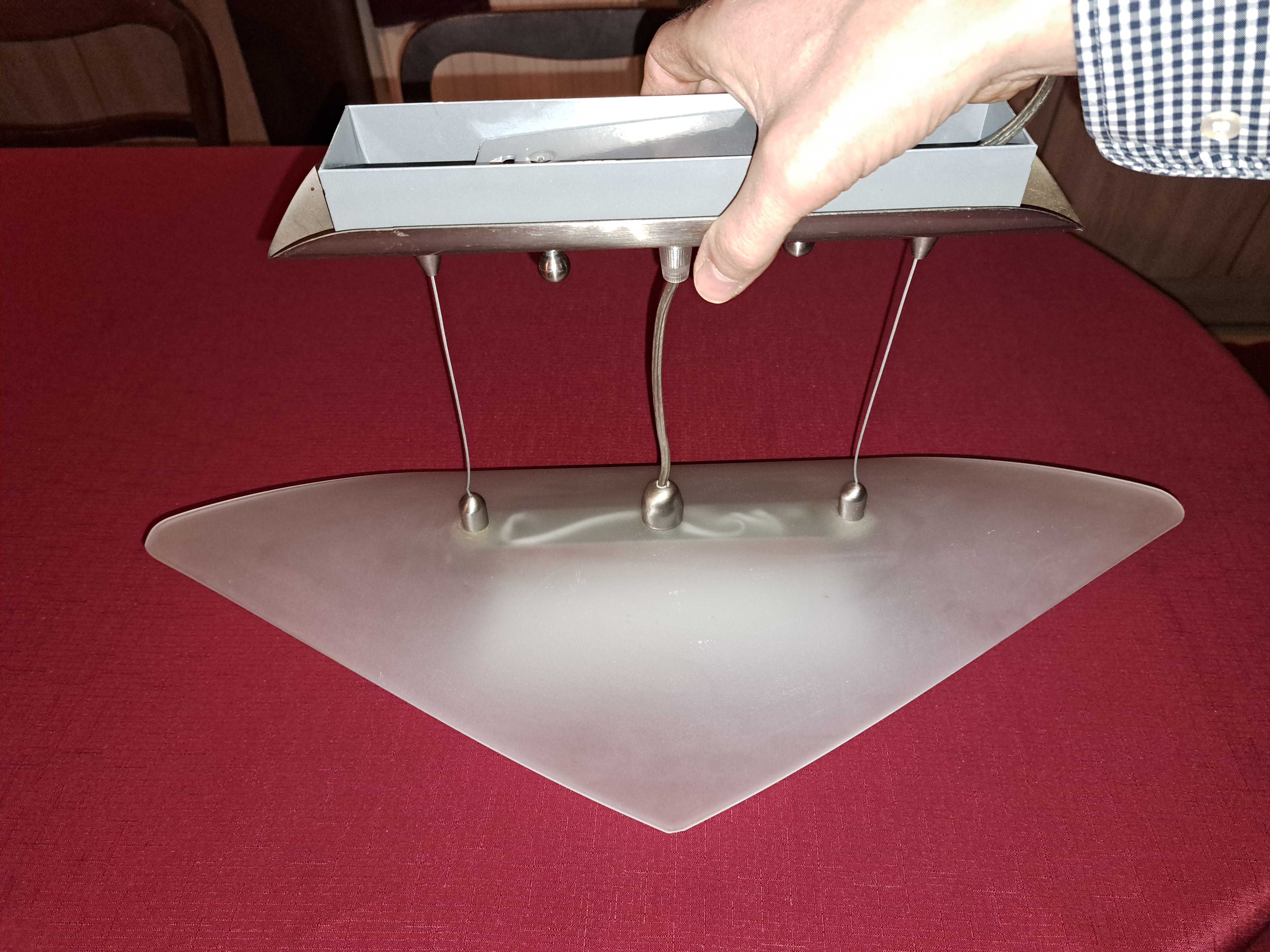 Lampa wisząca biała regulowana