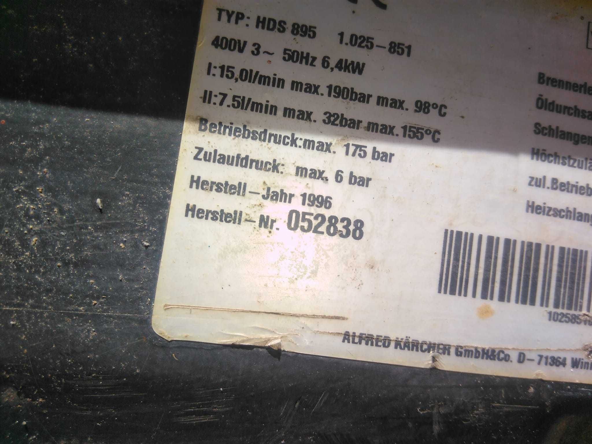 Myjka Karcher HDS 895 gorąco wodna