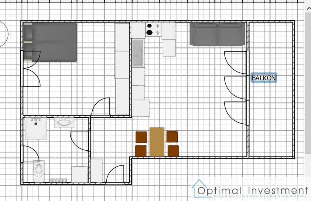 Nowe mieszkanie.2 pokoje,duży balkon, m. garażowe, kom. lok