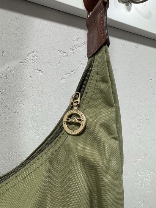 Torebka Longchamp shopperka listonoszka torba na ramię zielona
