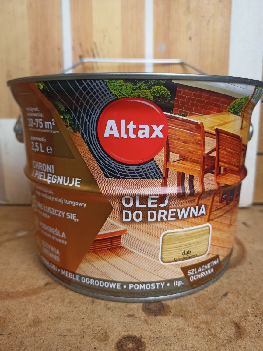 Olej do drewna Altax puszka 2,5 litra nowe WARTO !!