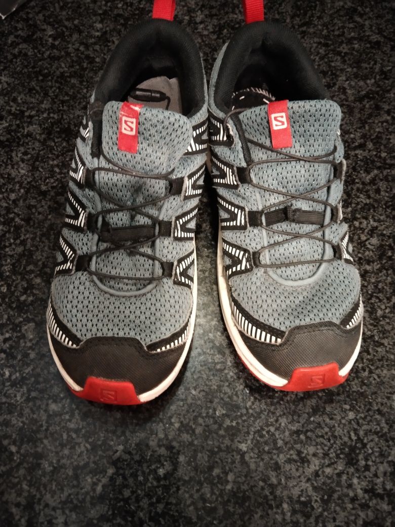 Buty Salomon  Xa Pro V8 J 09 W0 szaro/niebieskie/ czarne
