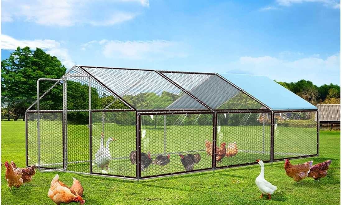 3x5m Przezroczysta plandeka z oczkami z pasami mocującymi, trwała