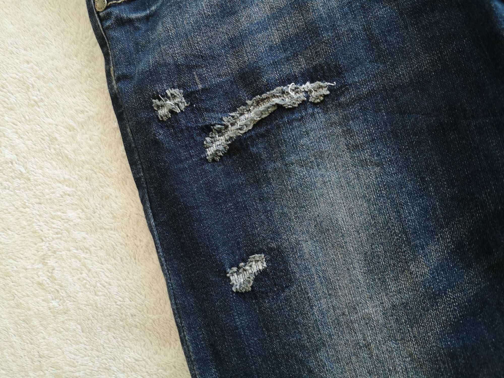 Spodnie jeansowe jeansy z dziurami Lab Industries 164 jak nowe