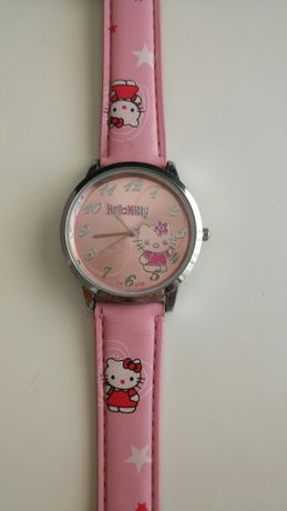 Relógio Hello Kitty muito giro em cor rosa
