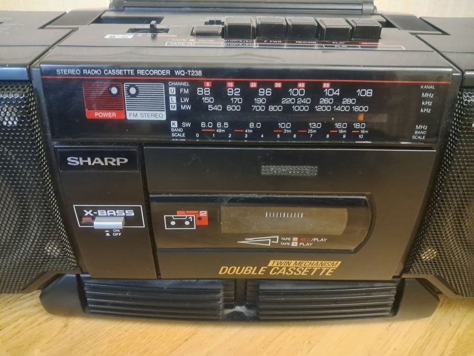 Магнитофон двухкасетный SHARP WQ-T238H (BK)