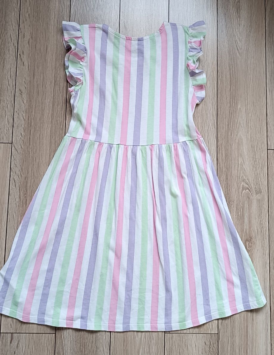 Letnia sukienka H&M, rozm. 134/140 cm, BDB